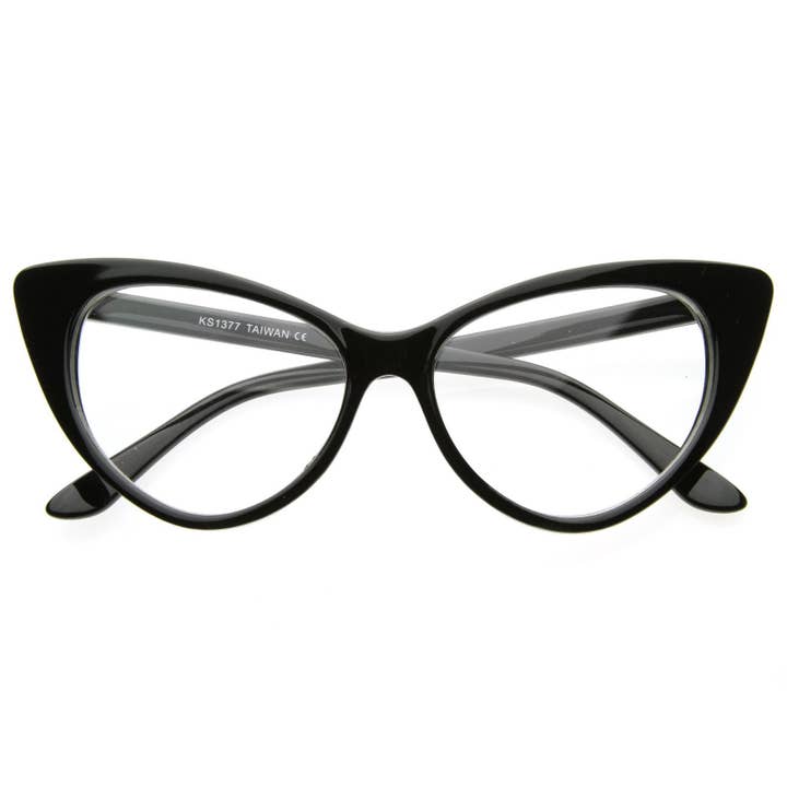 1950's Vintage Mod Fashion Cat Eye Clear Lens Glasses for wholesale by SPARE-SPECS, LLC