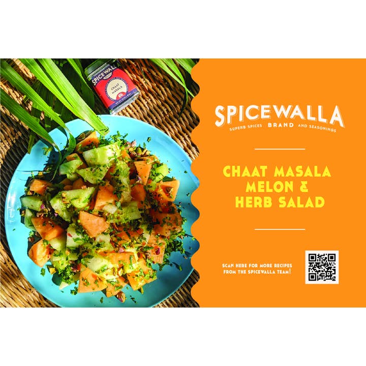 Spicewalla - Venta al por mayor Recetas - Tarjeta de recetas de ensalada de melón y hierbas Spicewalla Chaat Masala