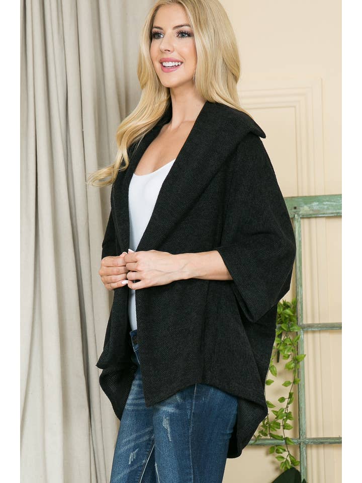 Orange Farm Clothing - Vente Cardigan – femme - Cardigan texturé à col châle, 3 couleurs10