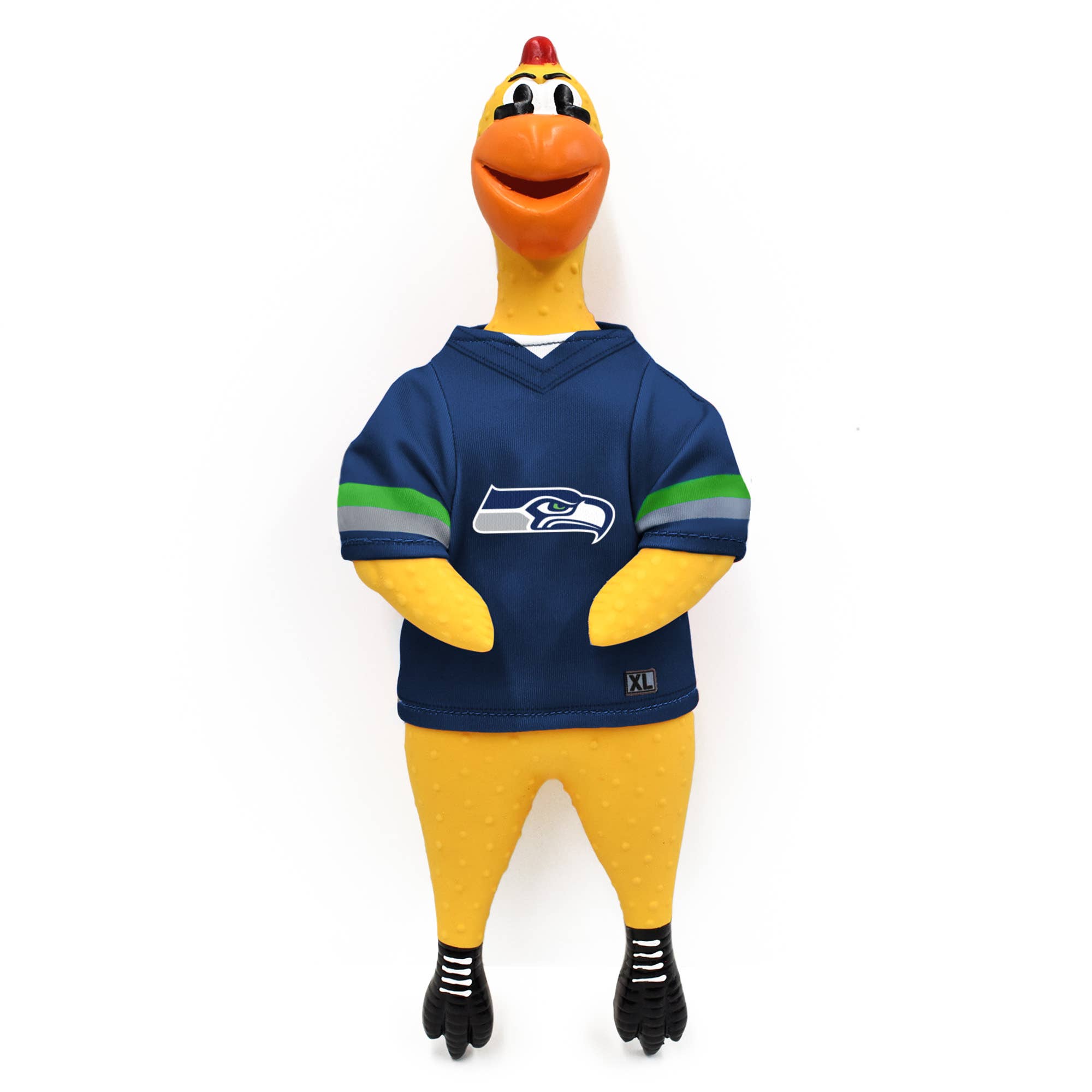 Little Earth Productions - Wholesale Pet Squeaky Toy - Dog - NFL Seattle Seahawks Rubber Chicken Pet Toy0