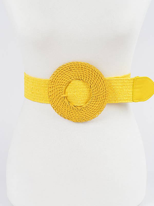 Round Handmade Bamboo Buckle Elastic Belt for wholesale by Shop Neighbors