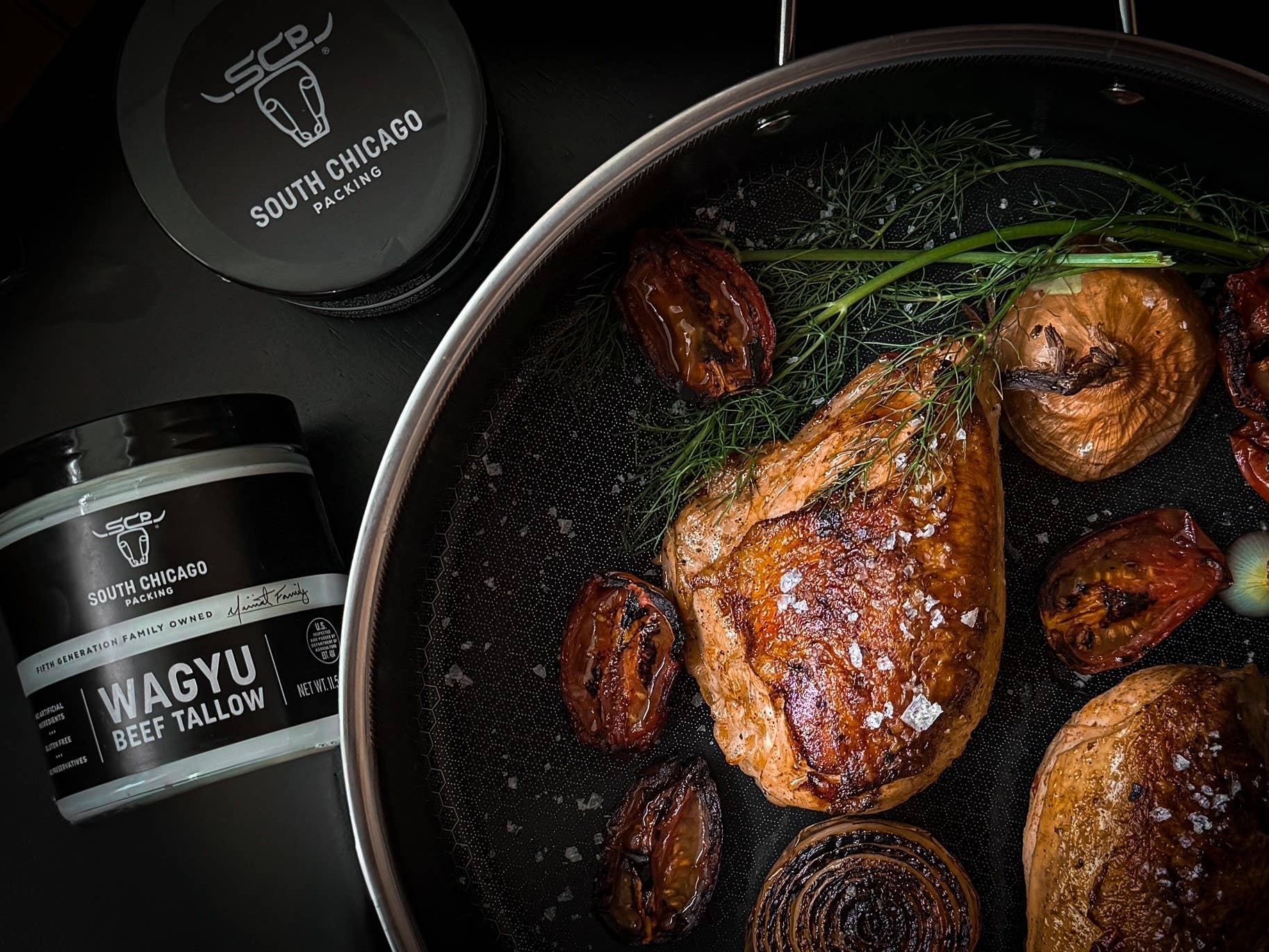 South Chicago Packing - Wholesale Cooking Oil - Wagyu Beef Tallow 11.5 Oz Glass Jar - Case (6 Units)3