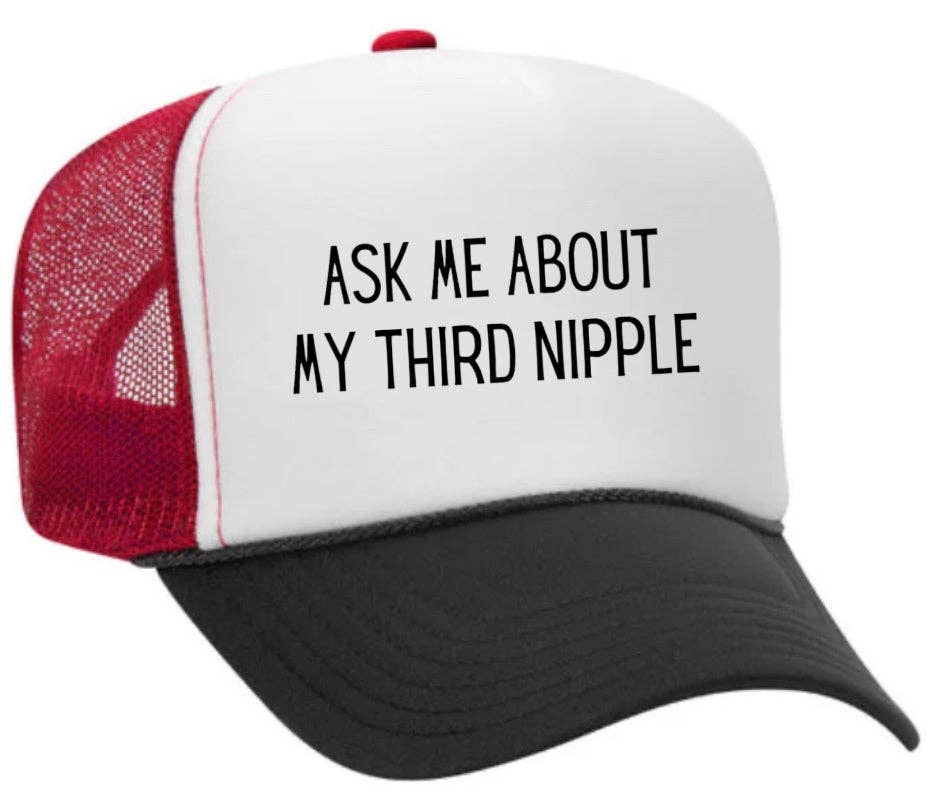 Inappropriate Trucker Hats - Wholesale Trucker Hat - Unisex - Ask Me About My Third Nipple Trucker Hat15