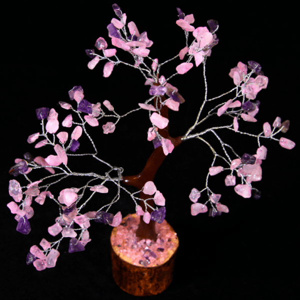 Cold River Mining - Wholesale Decorative Tabletop Object - 160 Rose Quartz and Amethyst Chip Tree0