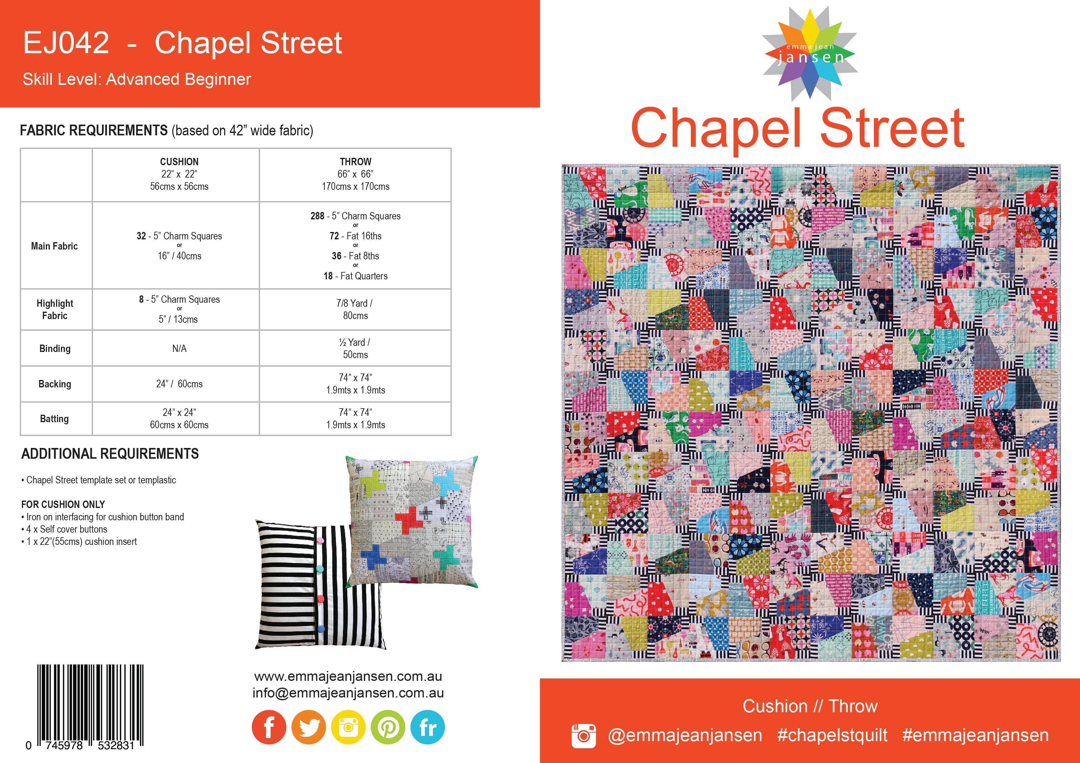 emma jean jansen - Wholesale Craft tool - • Wholesale - Chapel Street Quilt Pattern1