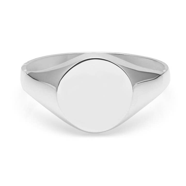 Anneau à chevalet rond - Argent/13 mm pour la vente par Myia Bonner