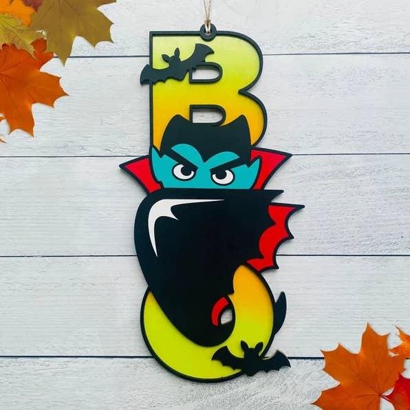 Halloween- Boo Vampire Door Hanger DIY for wholesale by Kate's Blanks