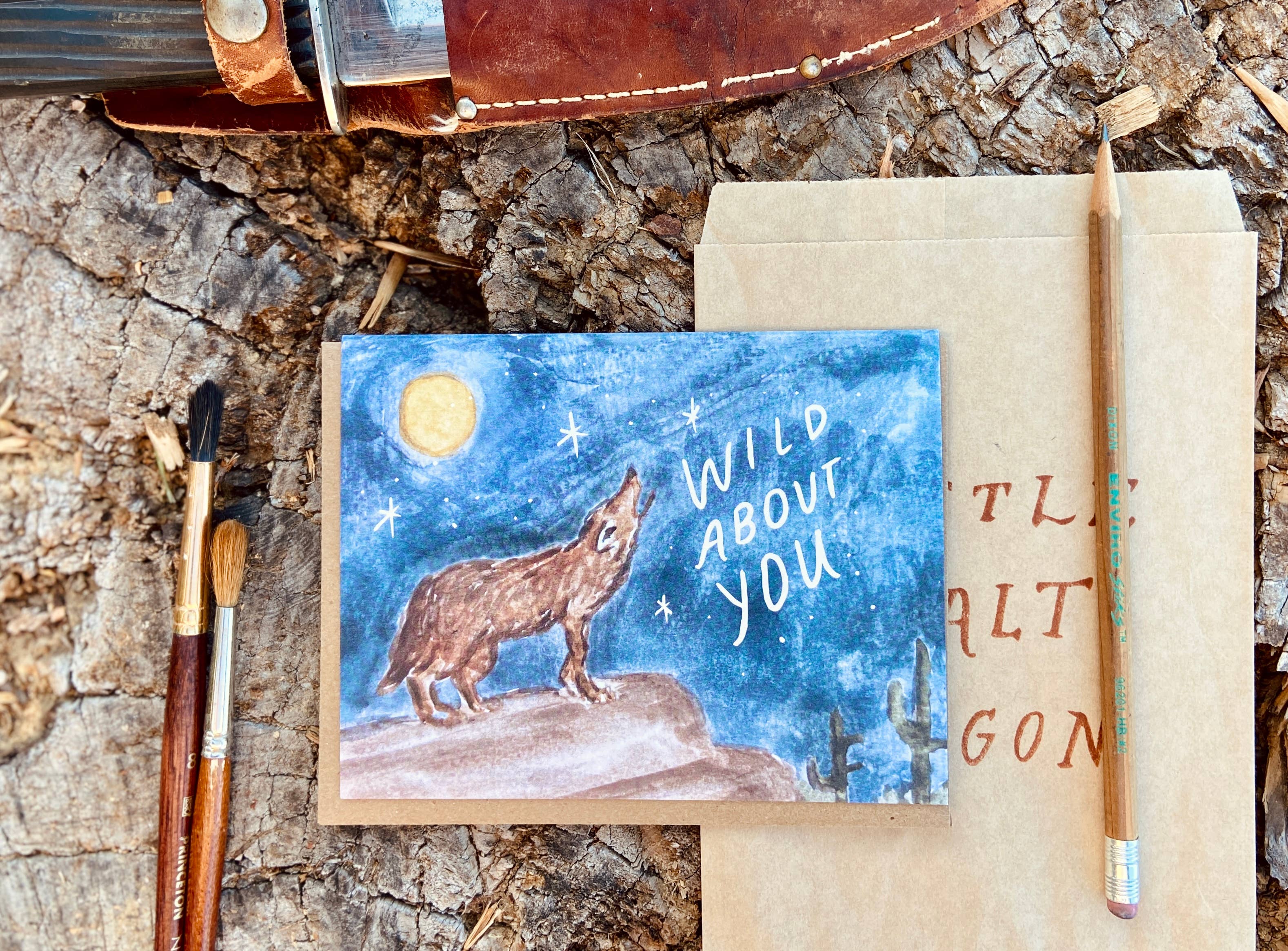 Little Salt Wagon – Großhandel Liebeskarte – Wild About You Coyote Grußkarte3
