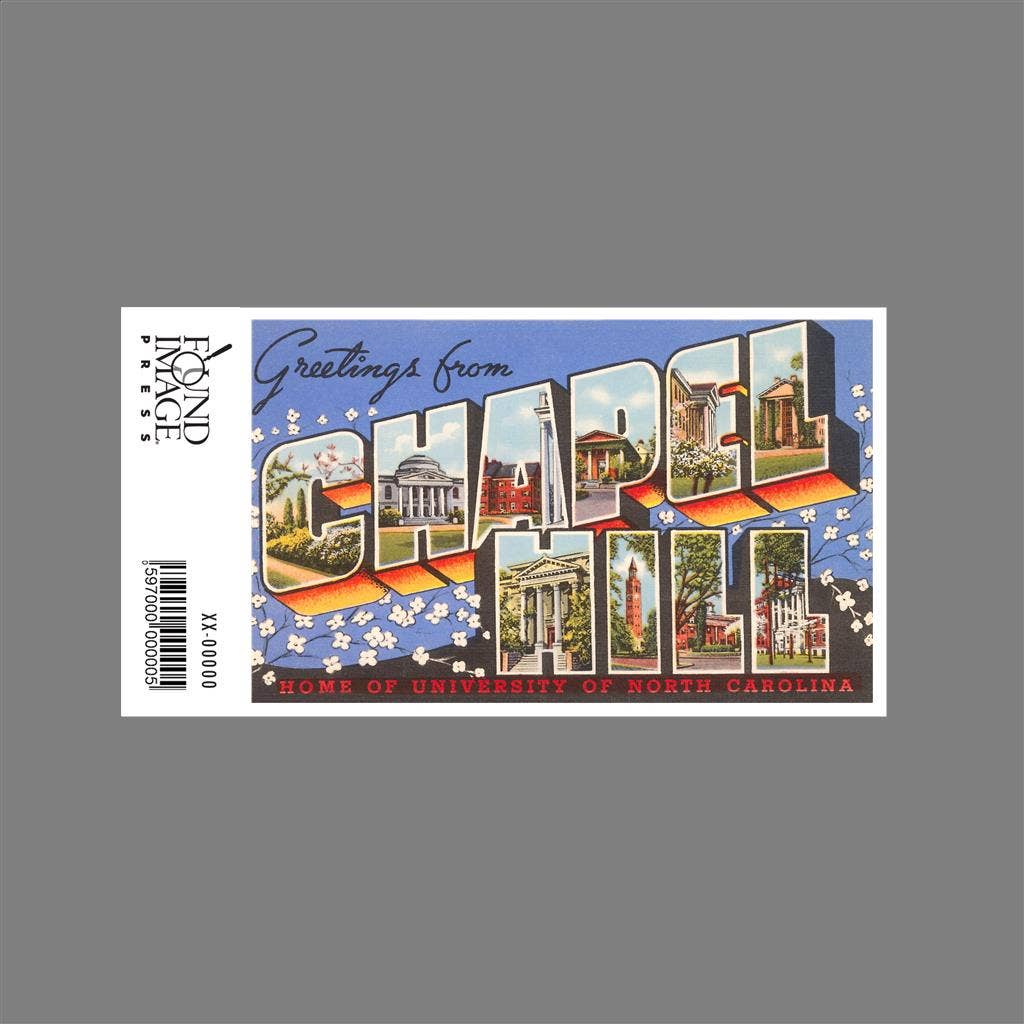 Found Image Press - Wholesale Sticker - Sticker NC-248 Greetings from Chapel Hill1