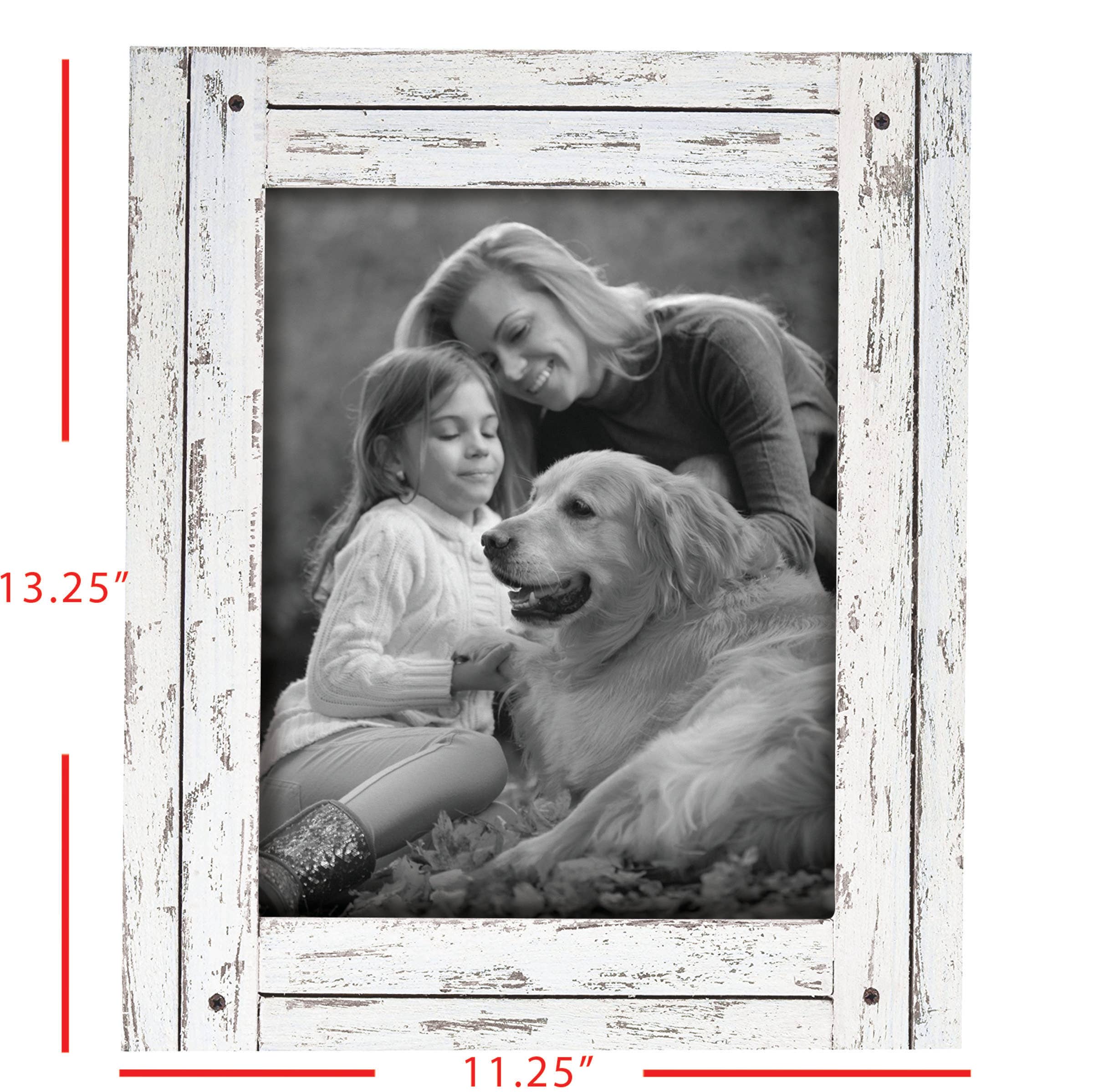 Foreside Home & Garden - Wholesale Picture Frame - Heartland 8x10 Photo Rustic Barn Wood White Picture Frame5