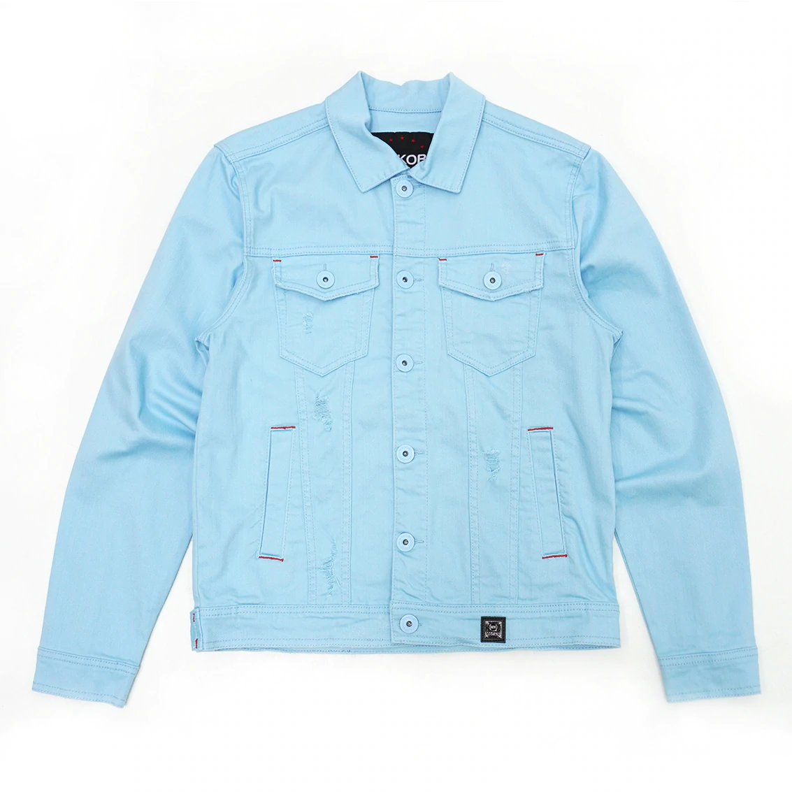 Blue M1026 Makobi Core Denim Jacket-Blue for wholesale on Faire0