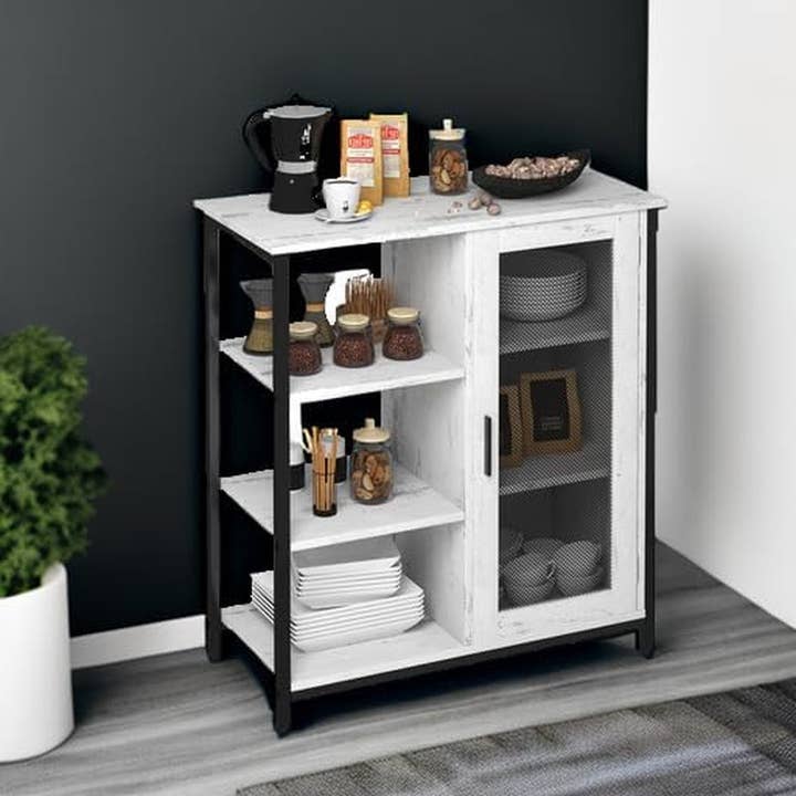 27.5 Inch Mini Coffee Bar Cabinet White With Storage for wholesale on Faire5