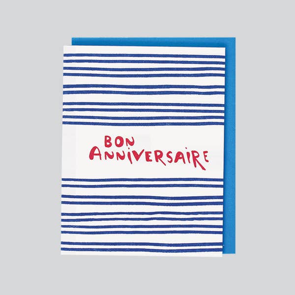 folio press & paperie - Wholesale Birthday Card - Bon Anniversaire Card