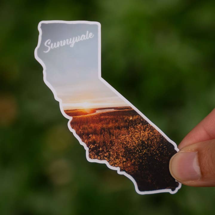 Autocollant Sunnyvale, CA pour la vente par Little Comfy Goods