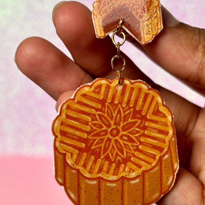 Divine Feminine Finds - Wholesale Dangle Earrings - Mooncake Stud Earrings2