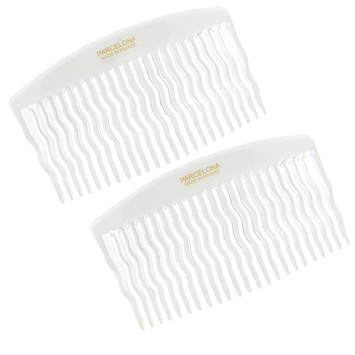 Parcelona - Wholesale Hair Brush/Comb - Parcelona French Zig Zag Small Celluloid Acetate 23 Teeth Side Hair Combs(2 Pcs)8