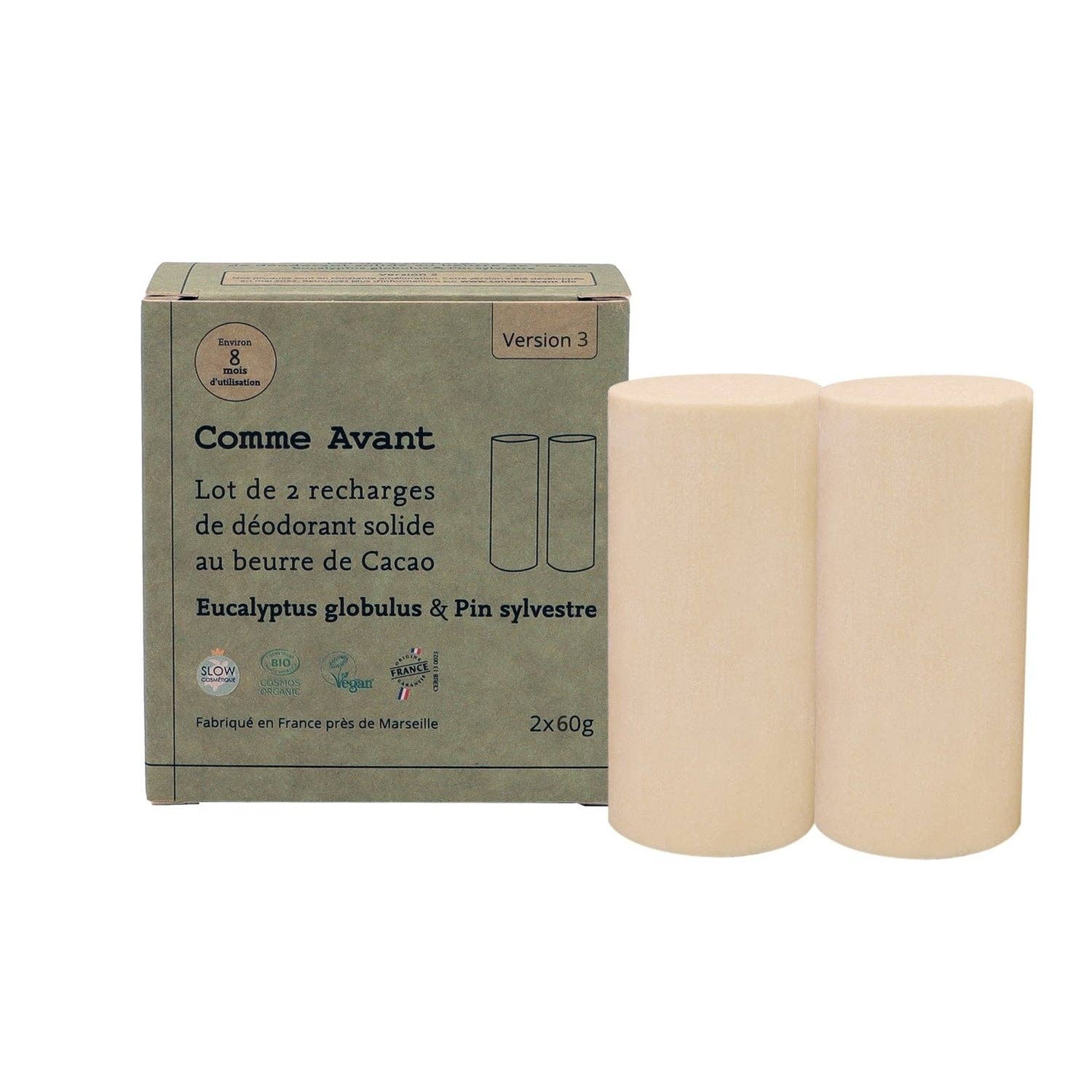 Comme Avant - Wholesale Deodorant - Unisex - Eucalyptus & Scots pine solid deodorant 1