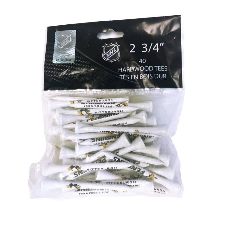 Pittsburgh Penguins Tees - 40 Count (White) for wholesale by CaddyPro Golf Products Ltd.