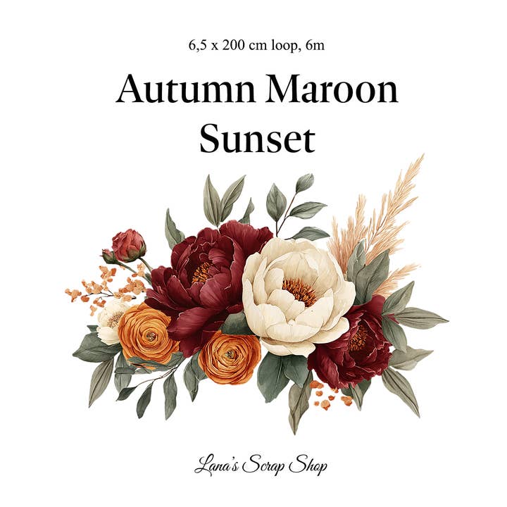 Coucher de soleil marron d'automne - Ruban PET pour la vente par Lana's Scrap Shop