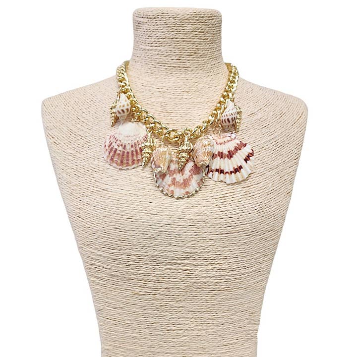 Bijoux Envie Statement Jewelry - Wholesale Pendant/Charm Necklace - Seashell Necklace | Charm Necklace | Chain | Coastal | Beach