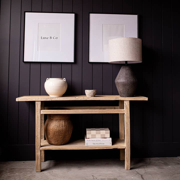 Luxe B Co - Wholesale Console table - Alameda Reclaimed Elm Wood Console Entry Way Table 0