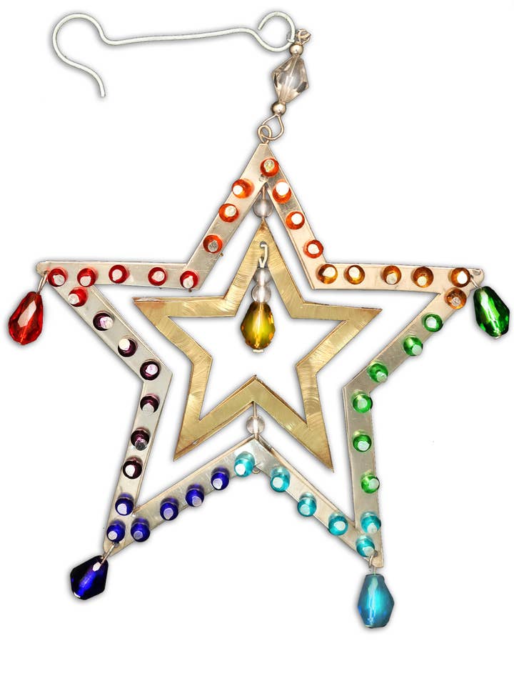 Twirl Star Ornament for wholesale by Pilgrim Imports