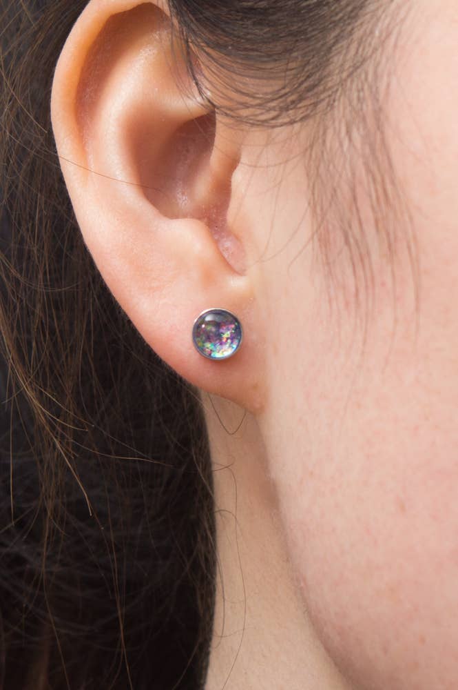 Starfish Project, Inc – wholesale Stud/post earrings – Lora Lavender & Silver Stud Earrings1