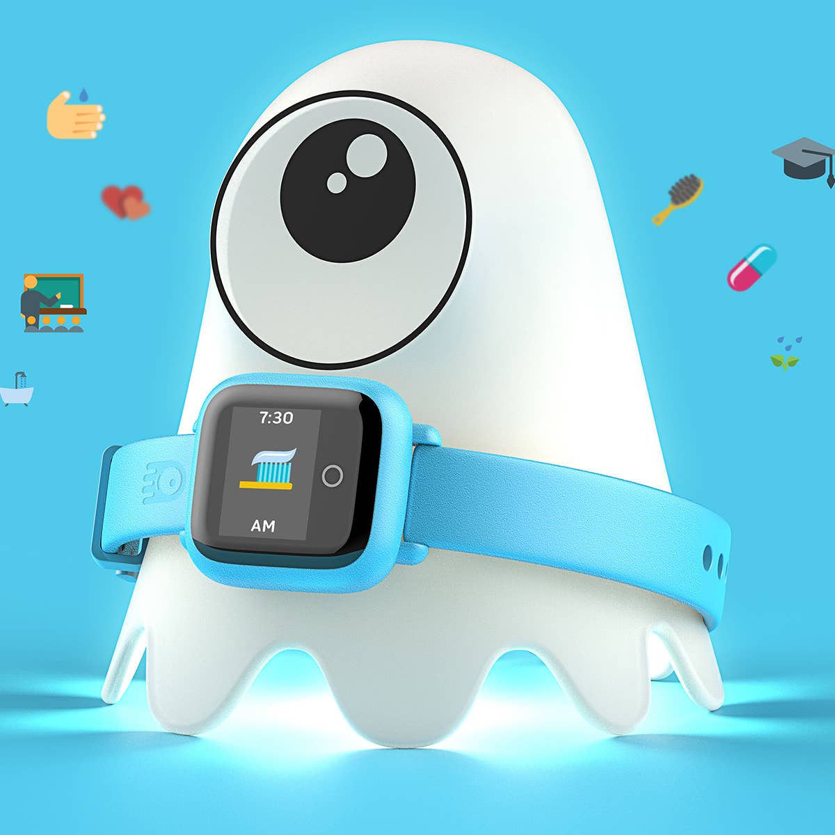 Octopus (by JOY Familytech) – Engroshandel Armbåndsur - Børn – Octopus Watch v2 + følgesvend (ladestation/natlampe)9