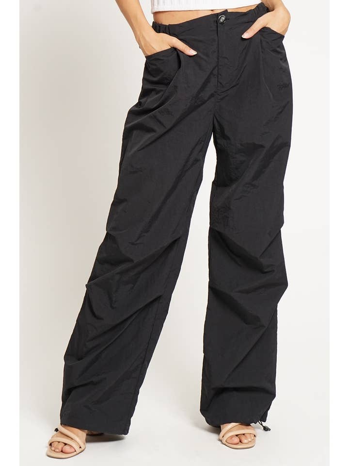 PULL CORD NYLON CARGO PANTS for wholesale by Sans Souci