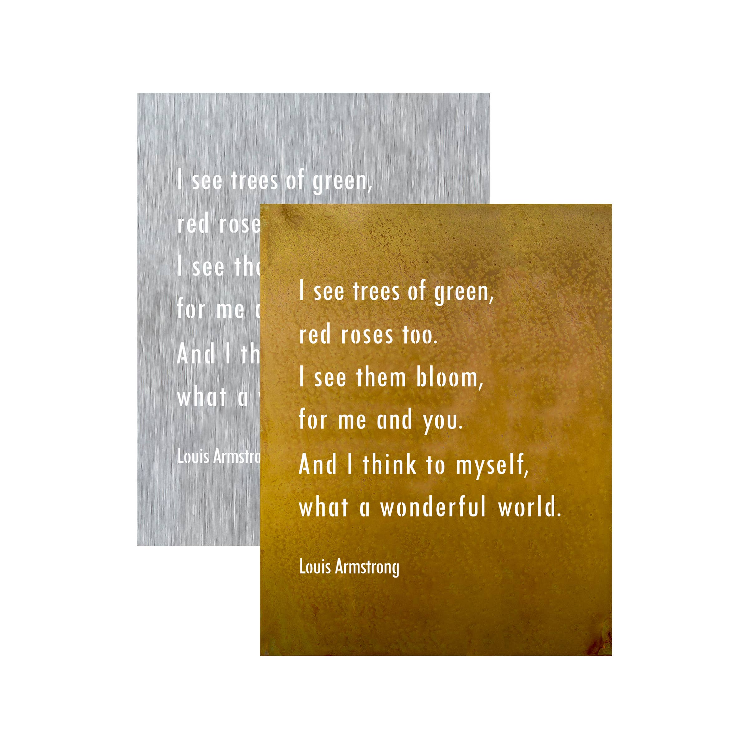 Prairie Dance - Wholesale Sign - Wonderful World Wall Art, I See Trees Louis Armstrong Lyrics6