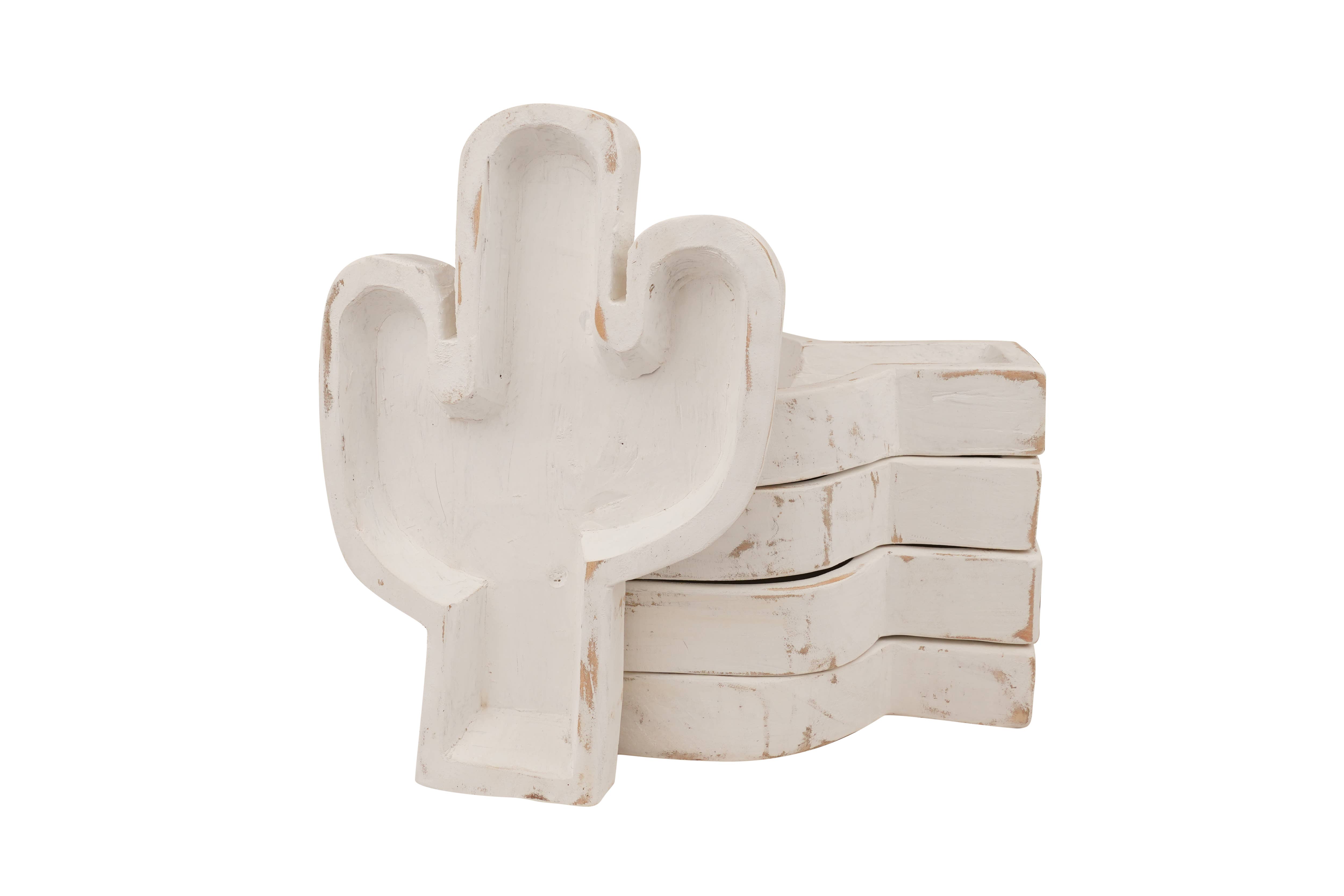 My Amigos Imports - Wholesale Candle Holder - Cactus Bowl-10 x 14 inch-Carved-Candle Ready-4 Color Choices3