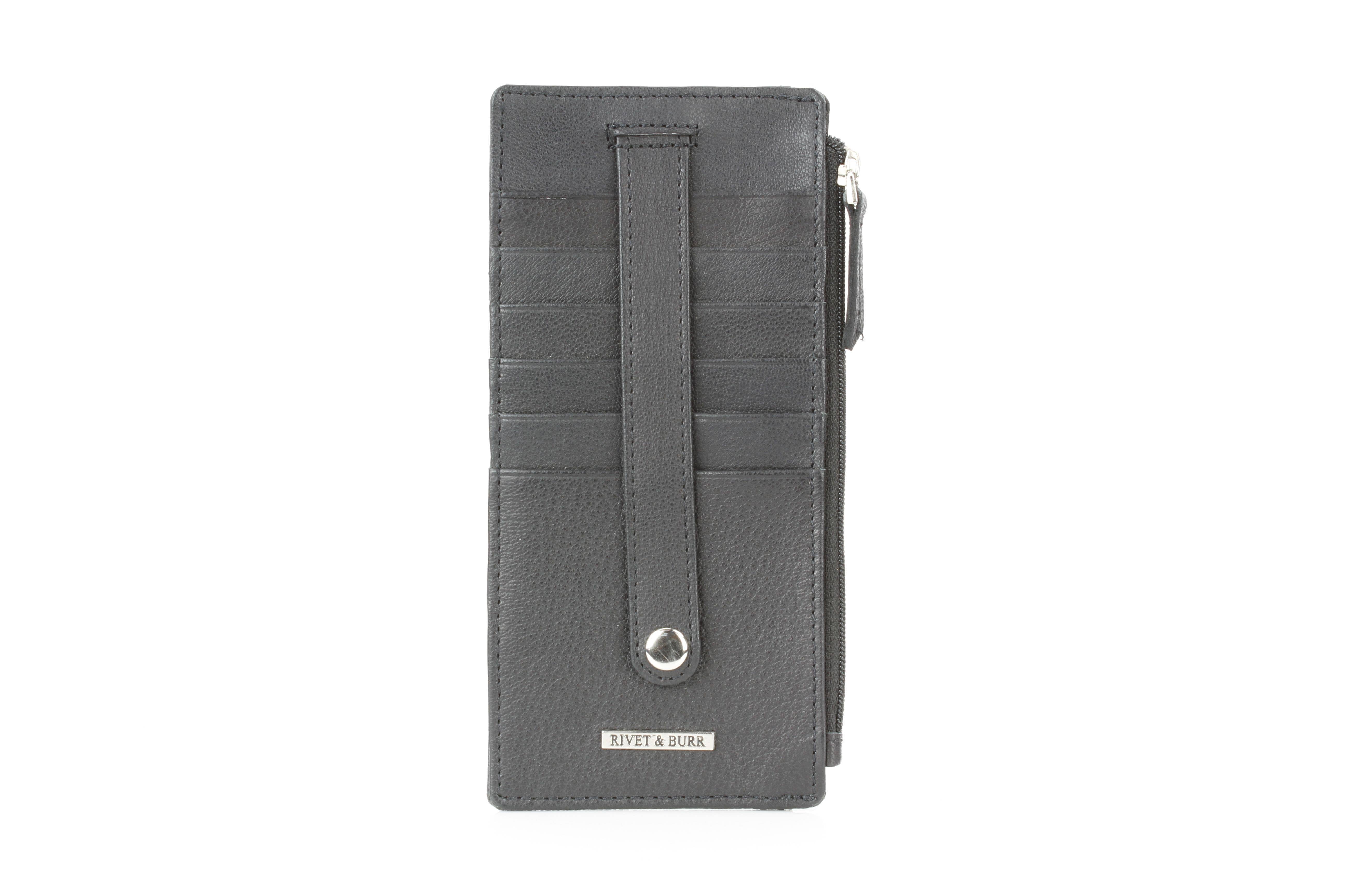 Leather Impressions Inc – Großhandel Kartenetui – Damen – Lange Lederkartenbörse mit Druckknopfverschluss RB LW 21 10030