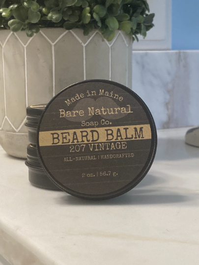 Bare Natural Soap Co - Wholesale Beard Styling Product - 207 Vintage Organic Beard Balm | Vegan Men's Skincare1
