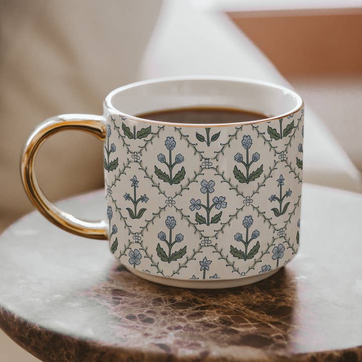 *NEW* Floral Quilt Coffee Mug - Spring Decor & Gifts for wholesale by Sweet Water Decor
