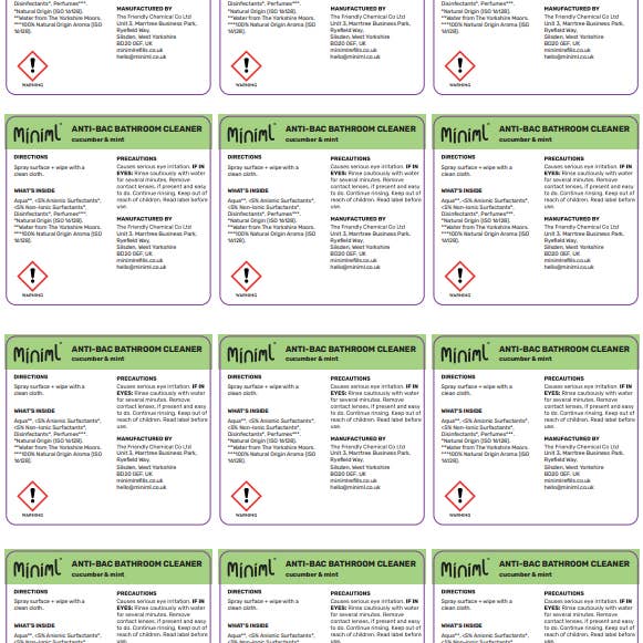 Miniml – wholesale Craft supplies – Miniml Safety Label Sheet - 12 x Labels (MIN217)23