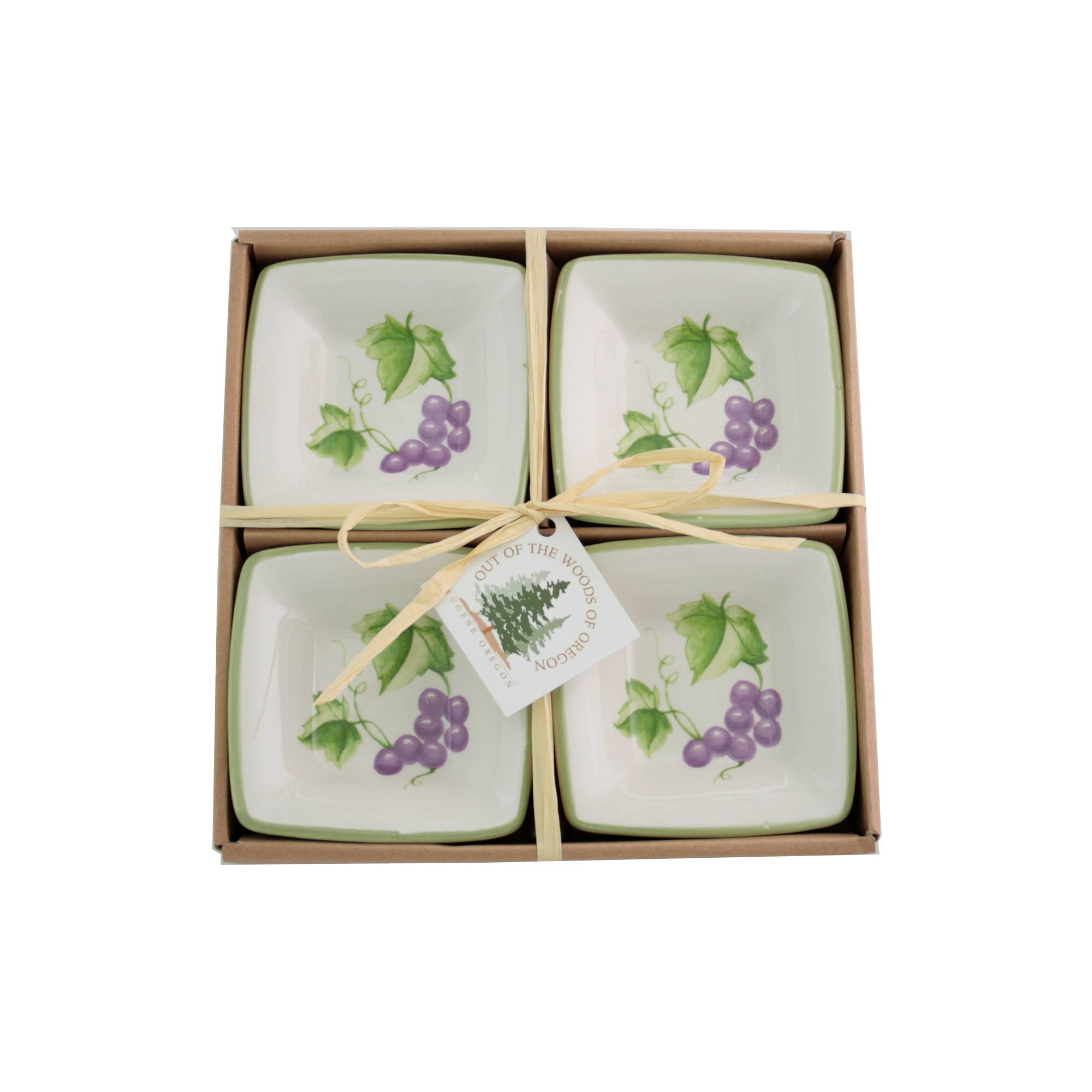 Out of the Woods of Oregon - Vente Bol - Ensemble de 4 petits bols carrés - Autocollants3