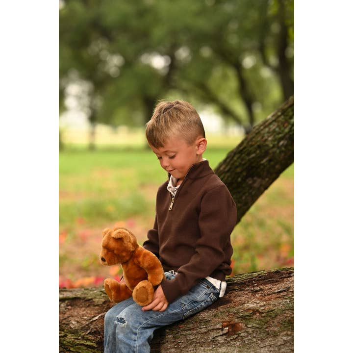 Sugar Bee Clothing - Wholesale Knit Sweater - Kids - Mini Scott 3/4 Zip Sweater - Espresso2