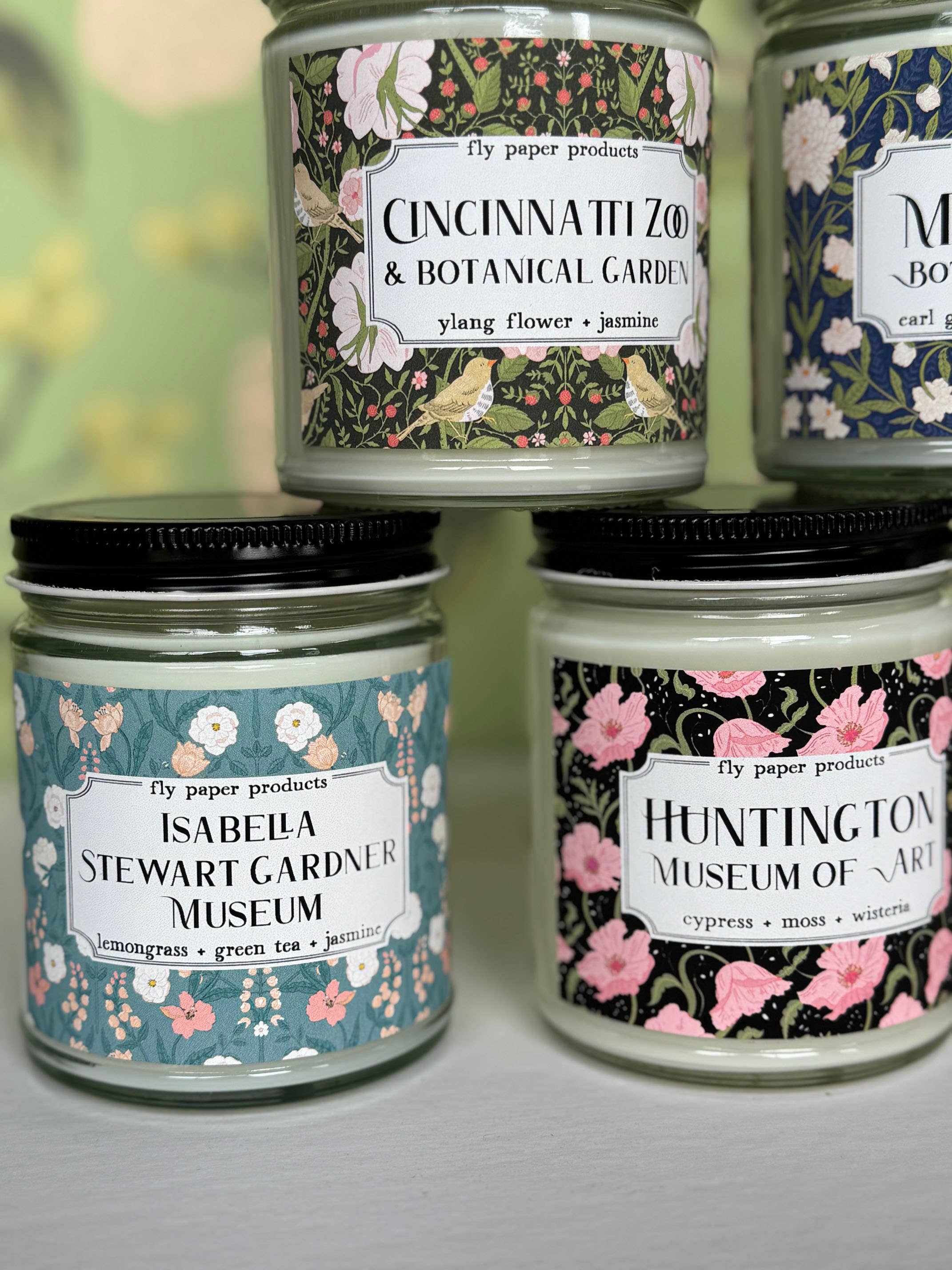 Fly Paper Products - Wholesale Jar/Filled Candle - Custom Name Drop William Morris 9 oz Candle  4