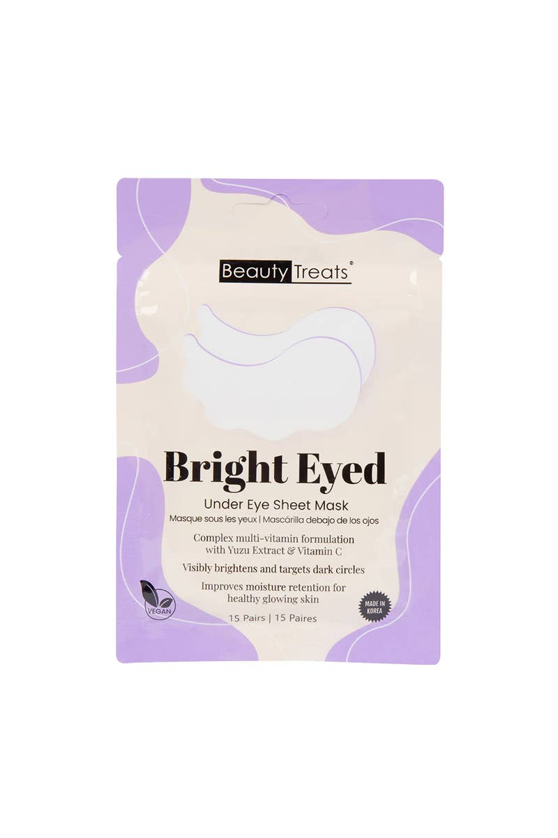 PINEAPPLE Beauty - Wholesale Eye Treatment Mask - Beauty Treats 243 Bright Eyed Under Eye Sheet Mask - 12pc1