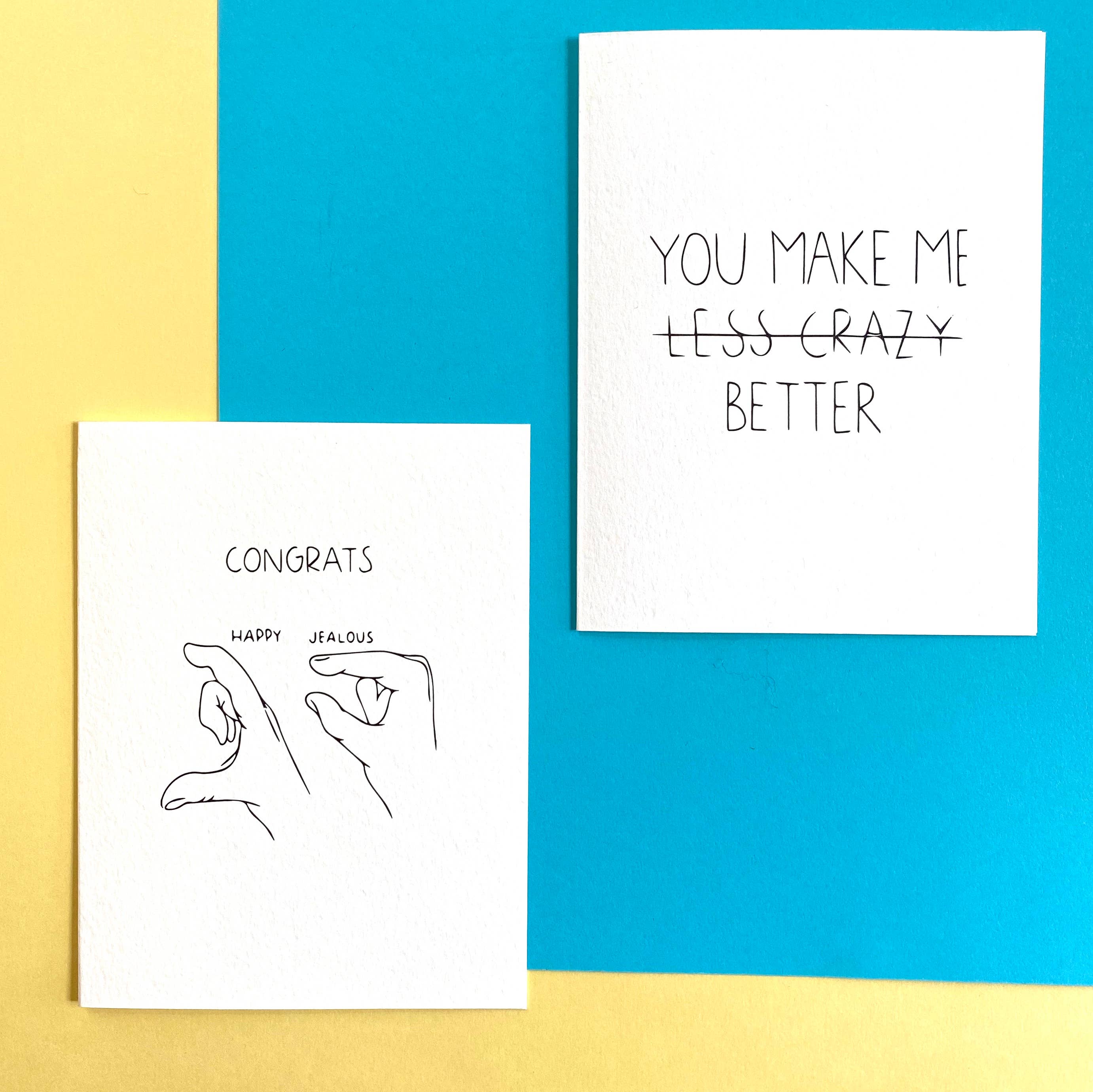 Pop + Paper – Großhandel Glückwunschkarte – Lustige Glückwunschkarte zur Hochzeit, Verlobung oder neuem Job1