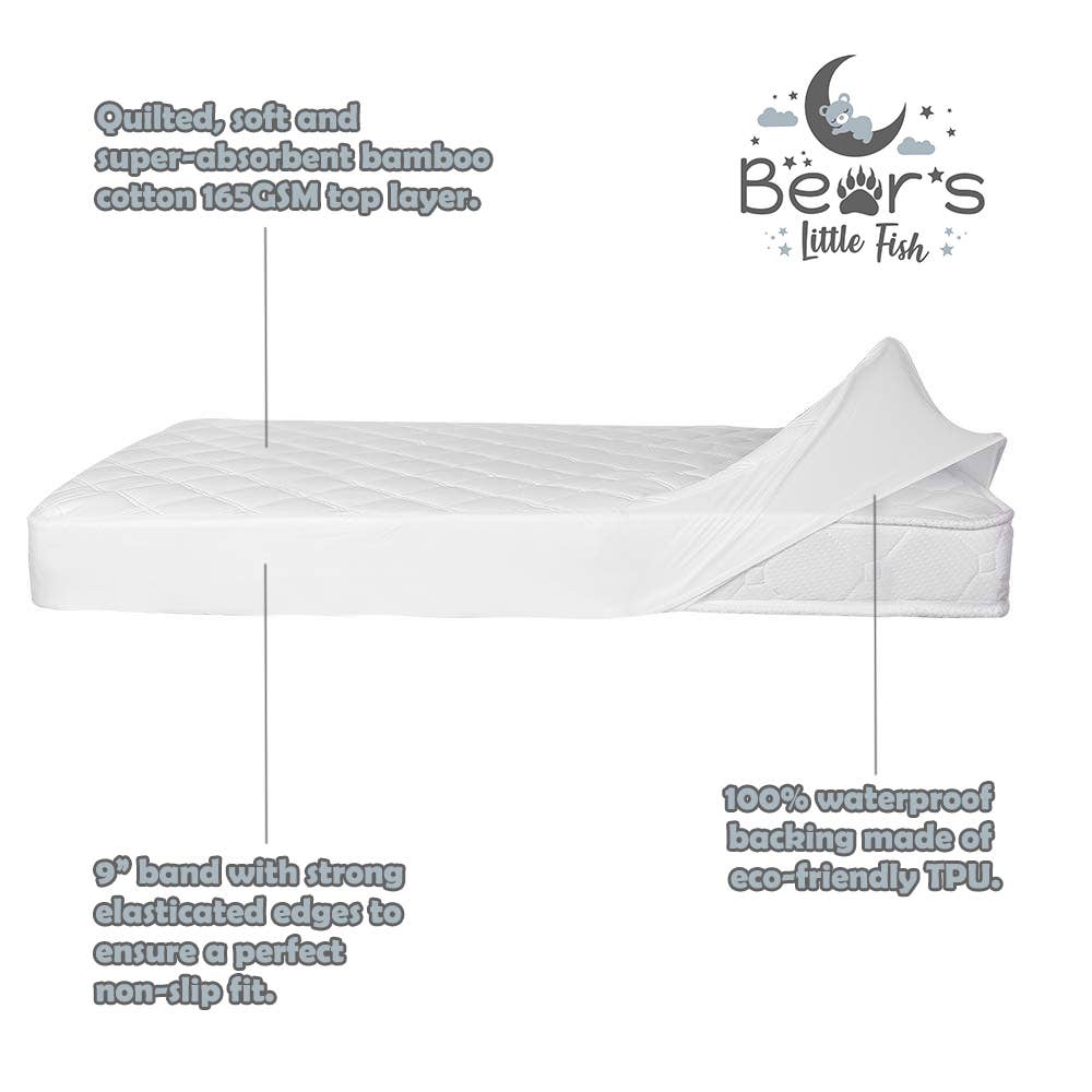 Bear's Little Fish – Engroshandel Lagner til vugger – Bambus Madras Protector (barneseng)1