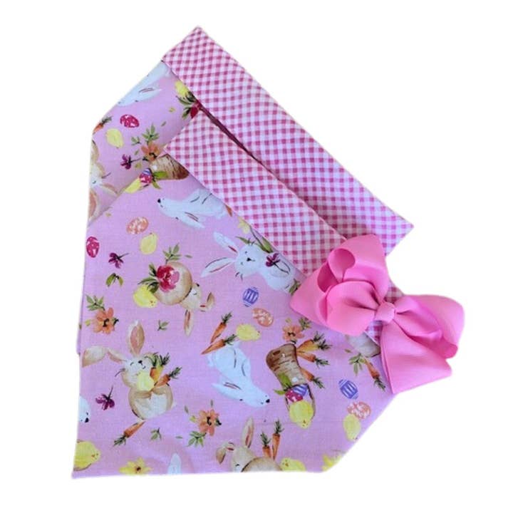 Tossed Bunnies, Pink for wholesale by Chloe & Max LLC