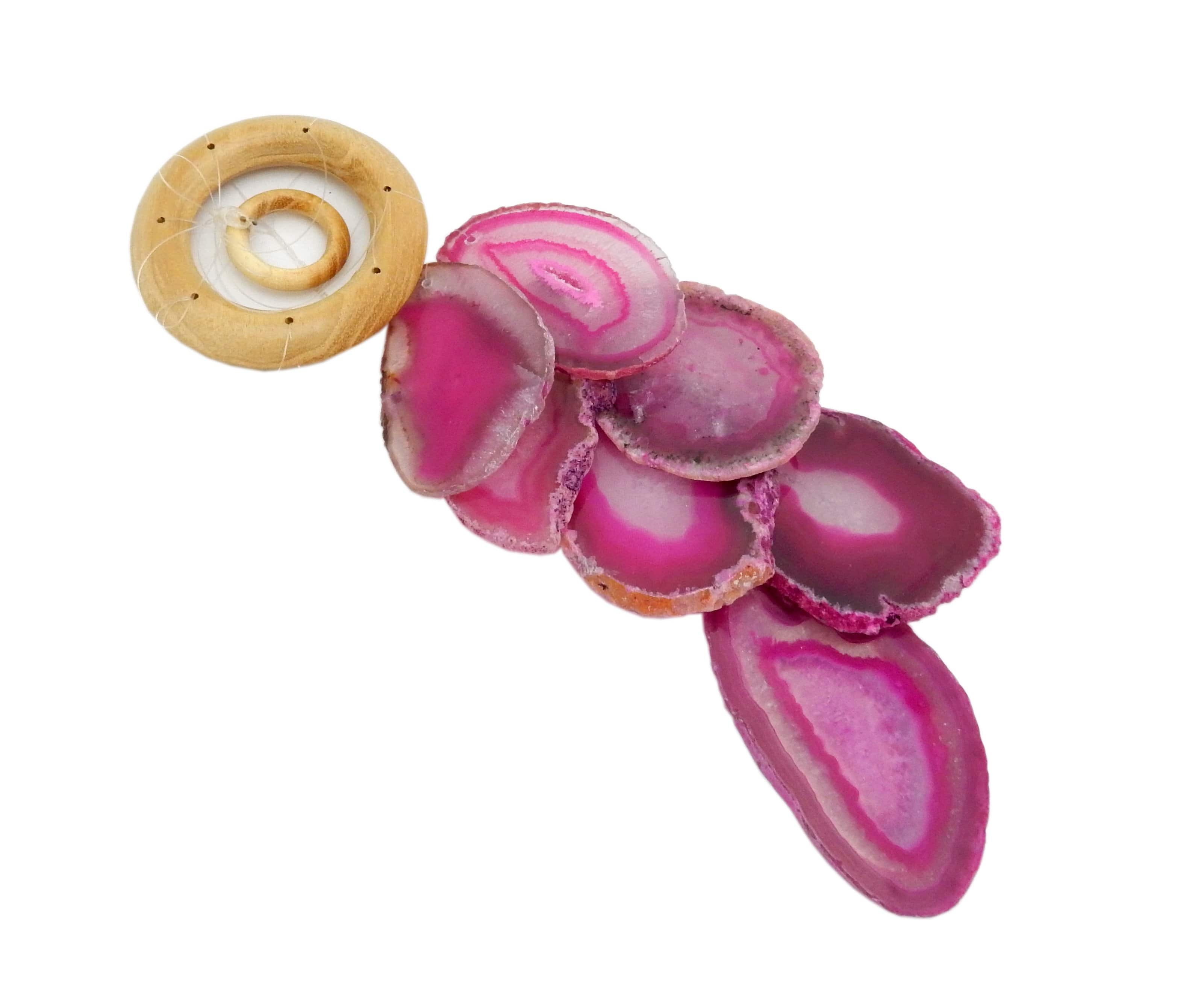 Rock Paradise - Venta al por mayor Campanas de viento - Móvil de Viento con Rodajas de Ágata para Decoración Espiritual del Hogar26