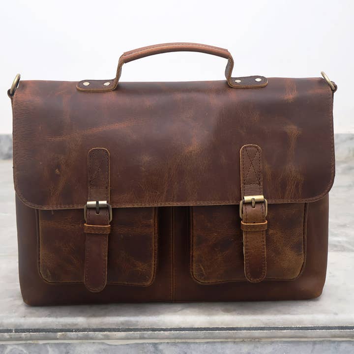 Billion Brothers – Großhandel Messenger Bag – Unisex – Buffaloleder Umhängetasche für Laptop – Satchel Schultertasche2