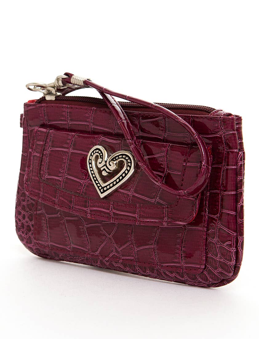 AMPERE CREATIONS - Wholesale Wristlet - Brighton Vegan Leather Inspired Croco Imitation Wristlet Bag9