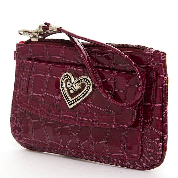 AMPERE CREATIONS - Wholesale Wristlet - Brighton Vegan Leather Inspired Croco Imitation Wristlet Bag9