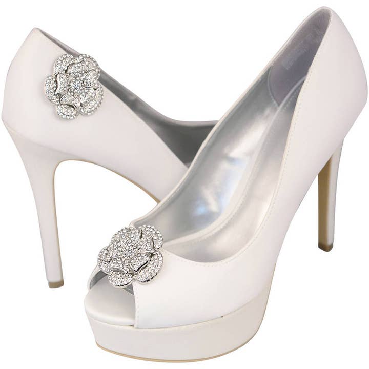 Set of 2 Rhinestone Shoe Buckles, 1042 for wholesale by 17 Main