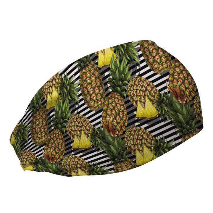 Pineapple Pinstripe Cooling Headband for wholesale by Bani Bands Headbands