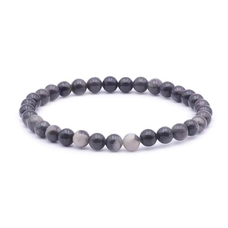 La Boîte à Cailloux - Wholesale Beaded Bracelet - Orthoceras bracelet Morocco with 5-6mm beads0