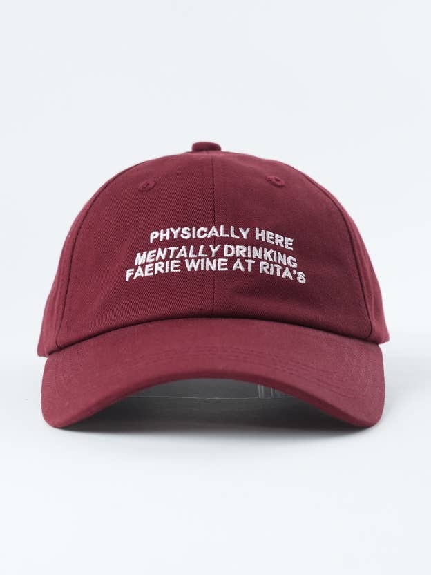 Mentally Drinking at Rita's 📚 Bookish Dad Hat for wholesale by Well Versed Goods
